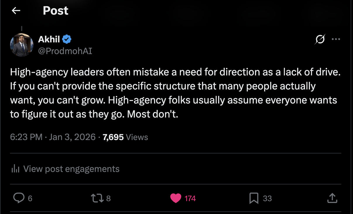 Viral Twitter/X post created using ProdMoh - 174 likes, 33 bookmarks